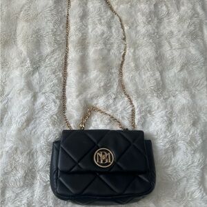 Black Quilted Chain Shoulder Bag